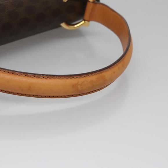 CELINE Macadam Canvas Hand Bag PVC Leather Brown Gold Auth BD171 - Picture 7 of 16